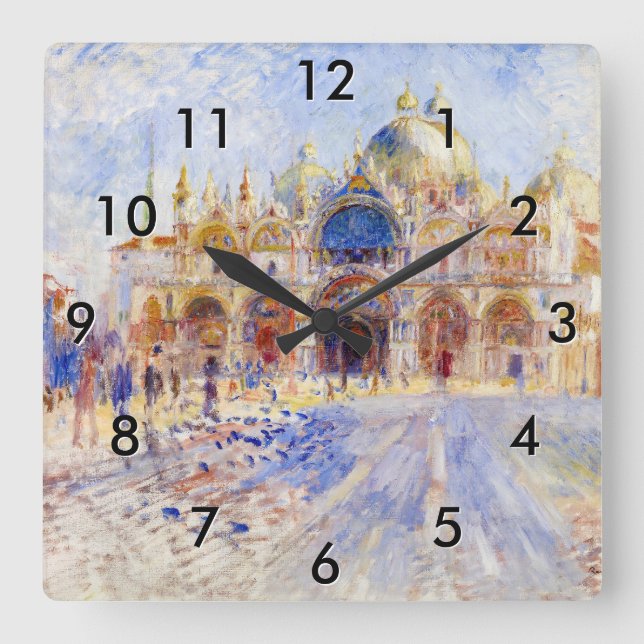 Horloge Carrée Pierre-Auguste Renoir - Venise, Piazza San Marco (Recto)