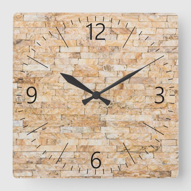 Horloge Carrée Pierres motif (Recto)