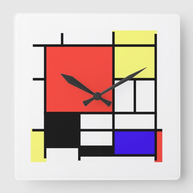Horloge Carrée Piet Mondriaan , 1926 Composition (Recto)