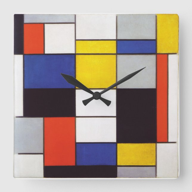 Horloge Carrée PIET MONDRIAAN Compositon A 1923 (Recto)