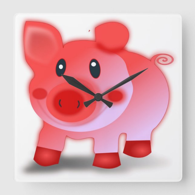 HORLOGE CARRÉE PIGGY PIGLET (Recto)