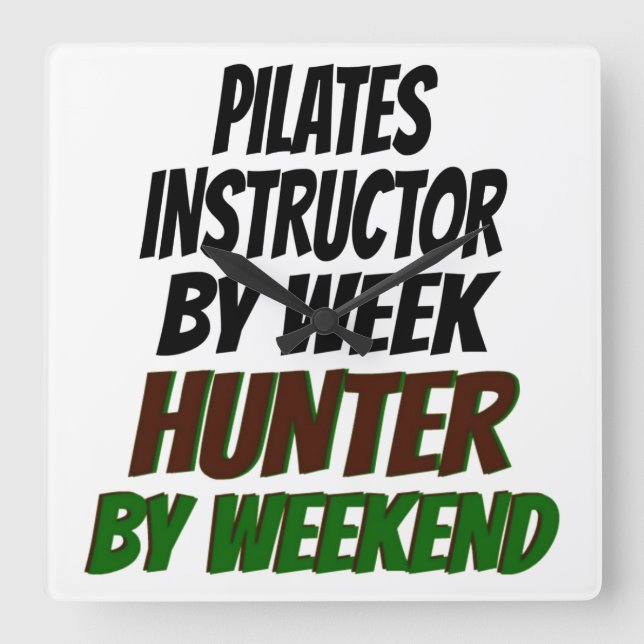 Horloge Carrée Pilates Instructeur Hunter (Recto)