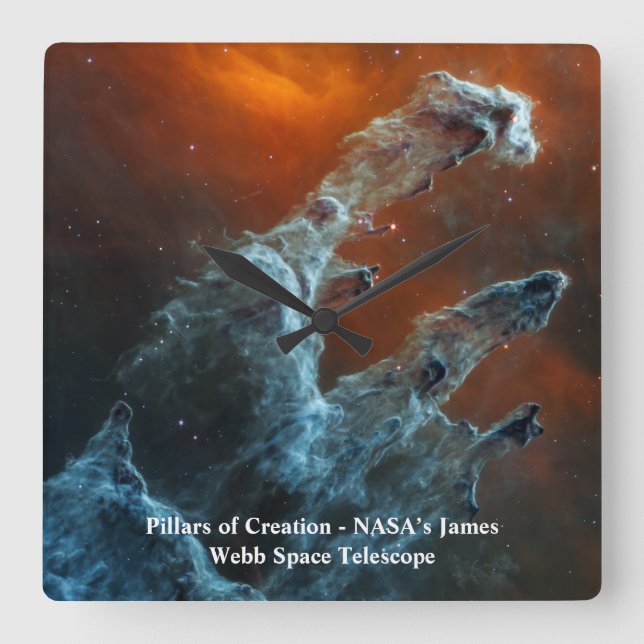 Horloge Carrée Piliers de création James Webb Télescope spatial (Recto)