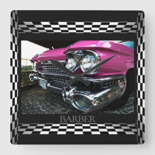 Horloge Carrée Pink Cadillac Black