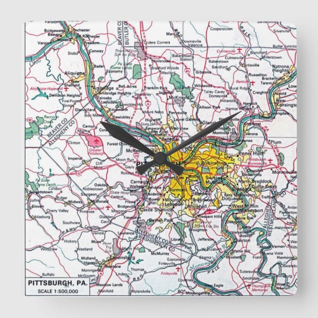 Horloge Carrée Pittsburgh (Recto)