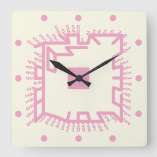 Horloge Carrée Pixelat prime max chained numbers by Masanser