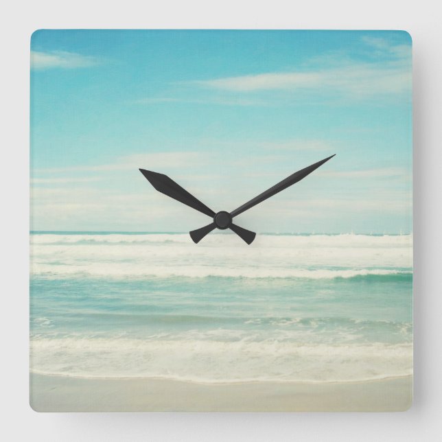 Horloge Carrée Plage (Recto)