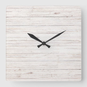 Horloge Carrée planches en bois