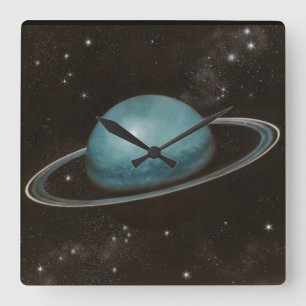Horloge Carrée Planet Uranus Astronomy-lovers Wall Clock