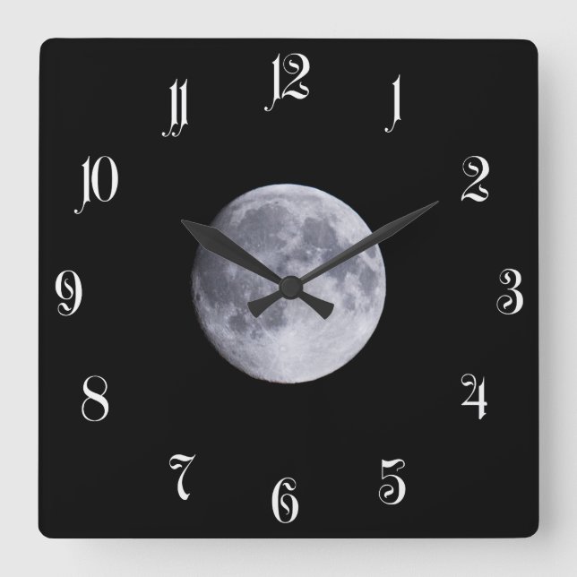 Horloge Carrée Pleine lune (Recto)
