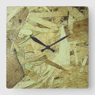 Horloge Carrée Plywood de carte à puce OSB