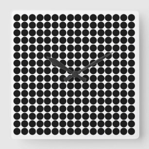 Horloge Carrée Point Safari noir