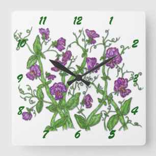 Horloge Carrée Pois doux