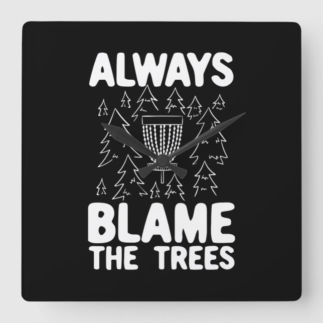 Horloge Carrée Poison de Disc Golf Disc Basket (Recto)