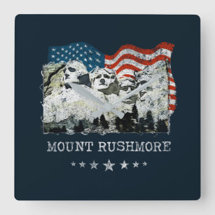 Horloge Carrée Poison de Mont Rushmore