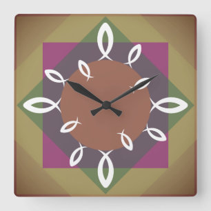 Horloge Carrée Poisson de Jésus