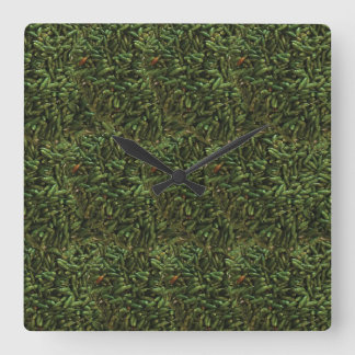 Horloge Carrée Poivron chili vert