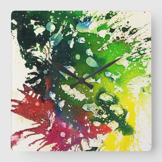 Horloge Carrée Polychromoptic #4 par Michael Moffa (Recto)