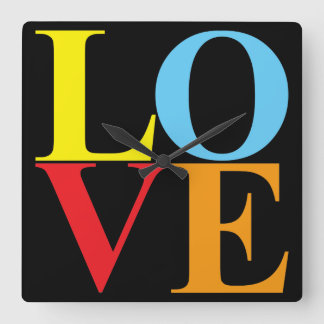Horloge Carrée Pop Art LOVE