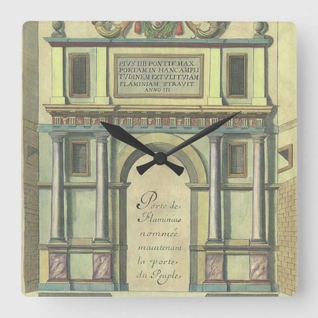 Horloge Carrée Porte d'entrée d'église ancienne Architecture de l (Recto)