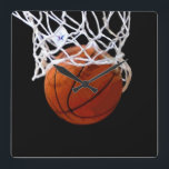 Horloge Carrée Porte-monnaie Carré de basket<br><div class="desc">We Love Basketball - American Popular Sports - Basketball Images</div>