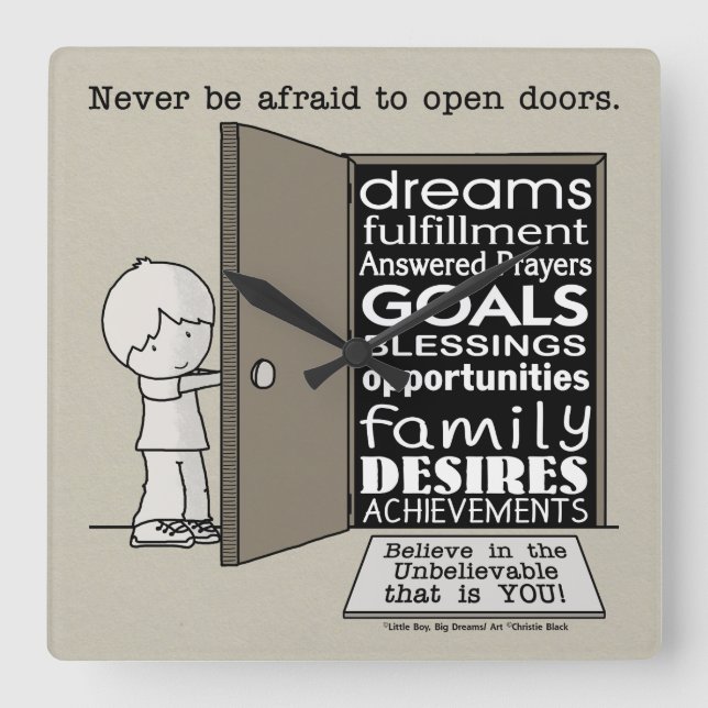 Horloge Carrée Portes ouvertes (Recto)