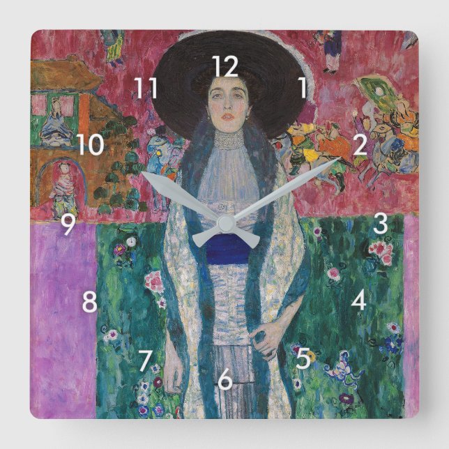 Horloge Carrée Portrait d'Adele Bloch Bauer, Gustav Klimt (Recto)