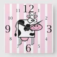 Poster de animal de fille de vache souriante