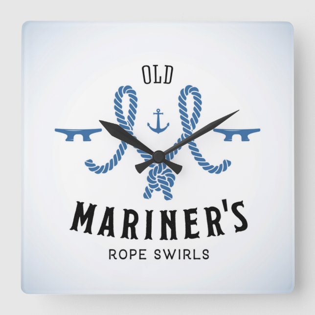 Horloge Carrée Poster Old Mariner (Recto)