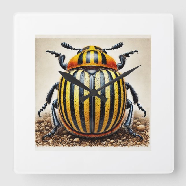 Horloge Carrée Potato beetle Leptinotarsa decemlineata 310824IREF (Recto)