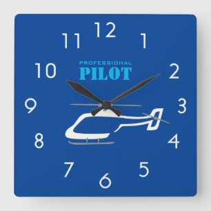 Horloge carrée pour pilote professionnel