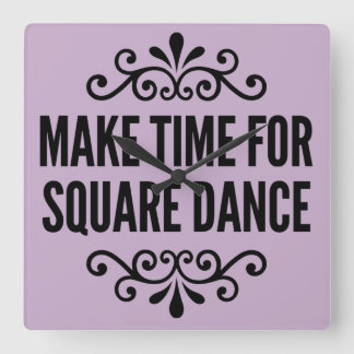 Horloge Carrée Prendre du temps pour (impression noire)