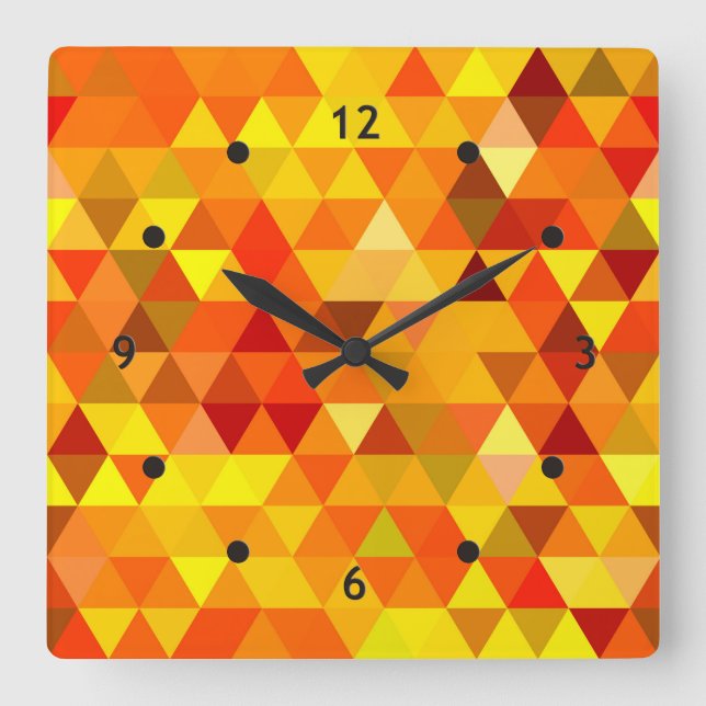 Horloge Carrée Pretty Triangle pattern (Recto)