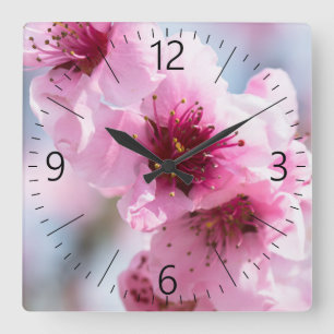 Horloge Carrée Printemps