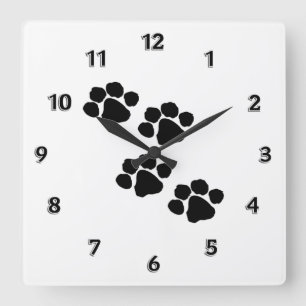 Horloge Carrée Prints des animaux