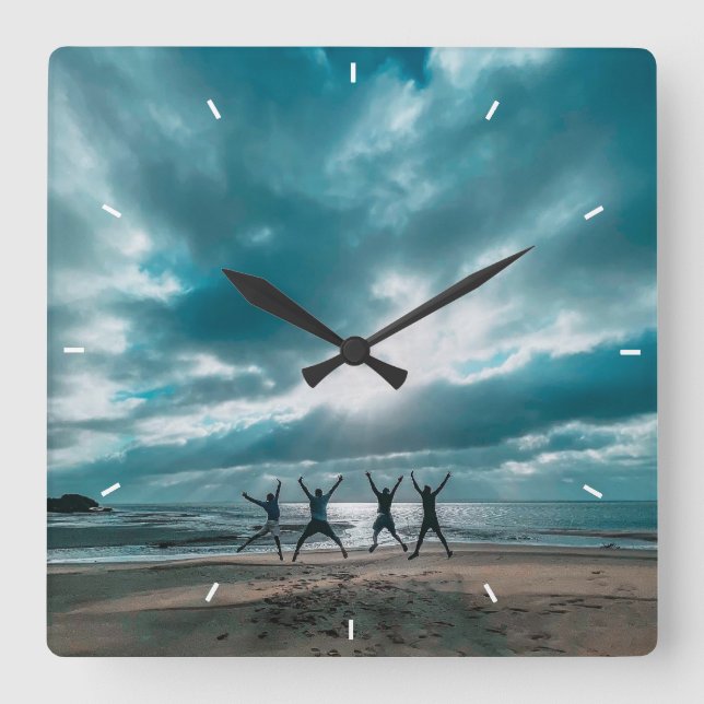 Horloge Carrée Professeur de crayon mignon personnalisé mur de sa (Recto)