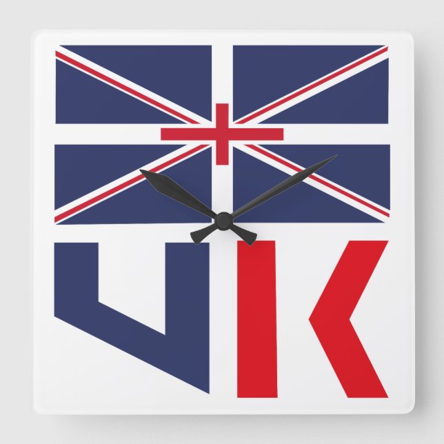 HORLOGE CARRÉE PROJECTED FLAG UK / ENGLAND BY MASANSER (Recto)