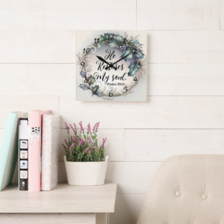 Horloge Carrée Psaume 23:3