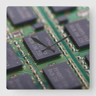 Horloge Carrée Puces de mémoire de l'ordinateur
