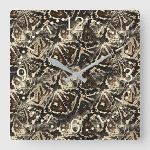 Horloge Carrée Python Skin