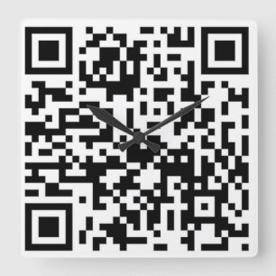 Horloge Carrée QR code - le temps n'est qu'un concept homme imagi