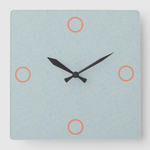 Horloge Carrée Quarterly Digits minimalistes sur any Color