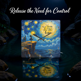 Horloge Carrée Que Ta Foi soit plus grande que ta peur