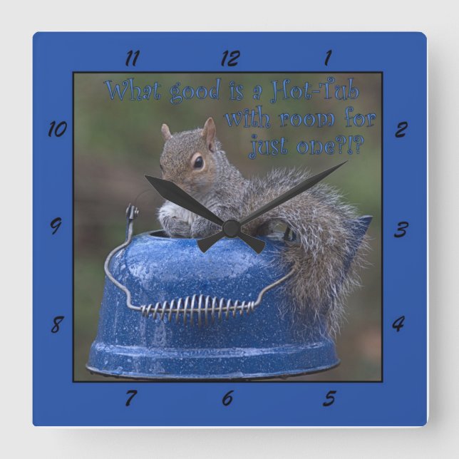 Horloge Carrée Quel bon est un Chaud-Baquet avec la pièce pour (Recto)