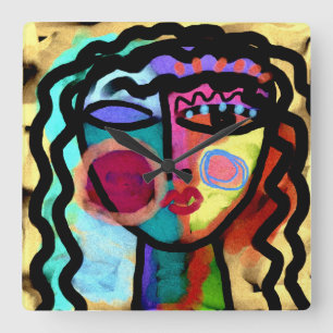 Horloge Carrée Quel que soit l'art Abstrait original