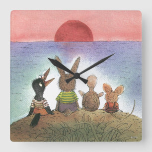 Horloge Carrée Quelque chose de rouge