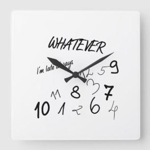 HORLOGE CARRÉE QUOI QU'IL EN SOIT 