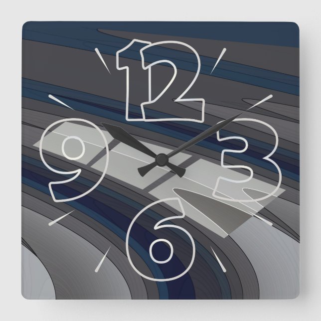 Horloge Carrée Race on blue gray track (Recto)