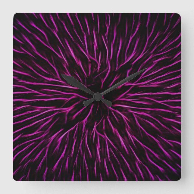 Horloge Carrée Radio rose Fire Flower Abstract (Recto)