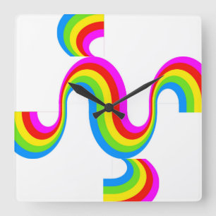 HORLOGE CARRÉE RAINBOW